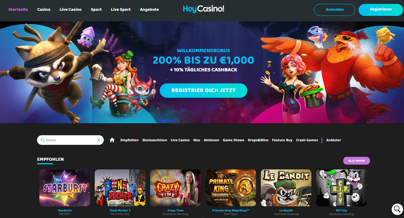HeyCasino Online